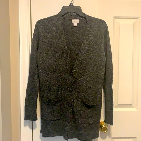 Old Navy Long Grey Cardigan Sweater - Picture 1 of 5
